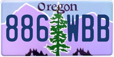 OR license plate 886WBB