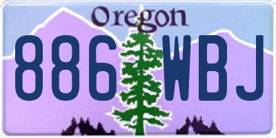 OR license plate 886WBJ