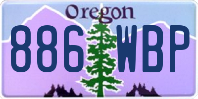 OR license plate 886WBP