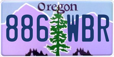 OR license plate 886WBR