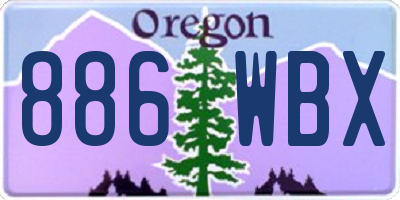 OR license plate 886WBX