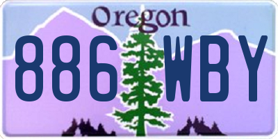 OR license plate 886WBY