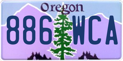 OR license plate 886WCA