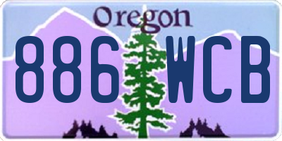 OR license plate 886WCB