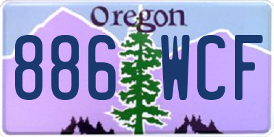 OR license plate 886WCF