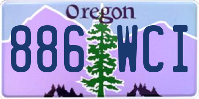 OR license plate 886WCI
