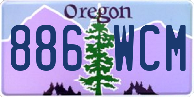 OR license plate 886WCM