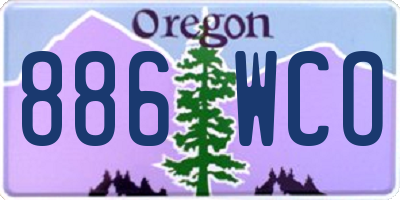 OR license plate 886WCO