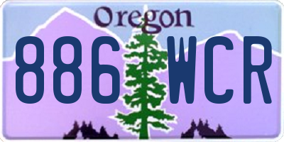 OR license plate 886WCR