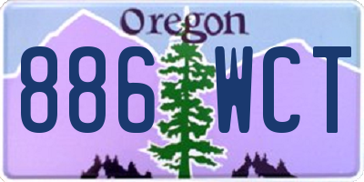 OR license plate 886WCT