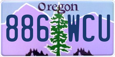 OR license plate 886WCU