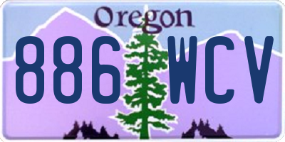 OR license plate 886WCV