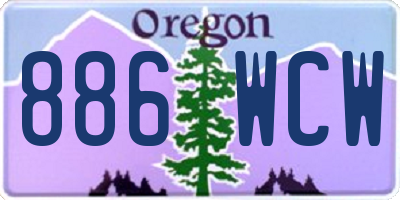 OR license plate 886WCW