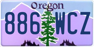 OR license plate 886WCZ