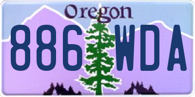 OR license plate 886WDA
