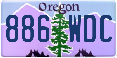 OR license plate 886WDC