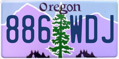 OR license plate 886WDJ