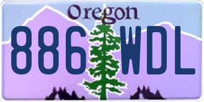OR license plate 886WDL
