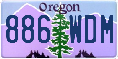OR license plate 886WDM