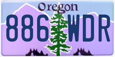 OR license plate 886WDR