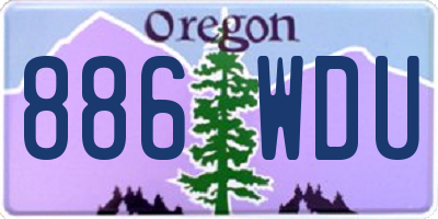 OR license plate 886WDU