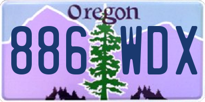OR license plate 886WDX