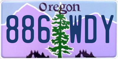 OR license plate 886WDY