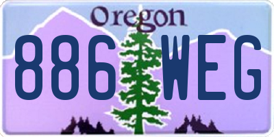 OR license plate 886WEG