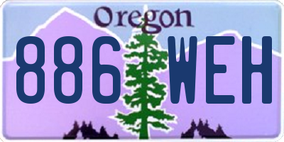 OR license plate 886WEH