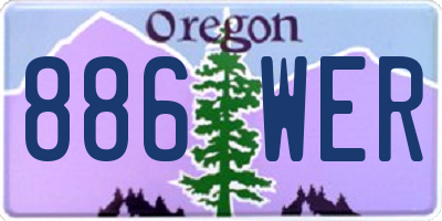 OR license plate 886WER