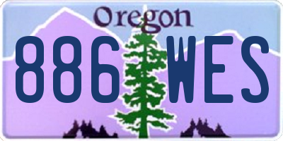 OR license plate 886WES