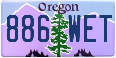 OR license plate 886WET