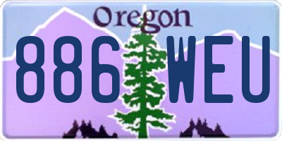 OR license plate 886WEU