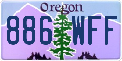 OR license plate 886WFF