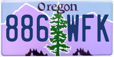 OR license plate 886WFK
