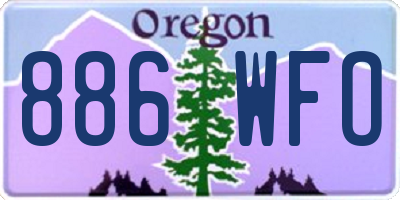 OR license plate 886WFO