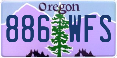 OR license plate 886WFS