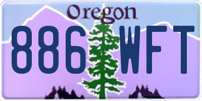 OR license plate 886WFT