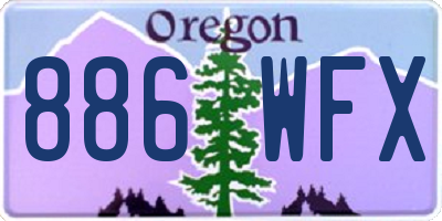 OR license plate 886WFX
