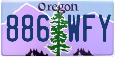 OR license plate 886WFY