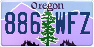 OR license plate 886WFZ