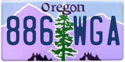OR license plate 886WGA