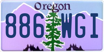 OR license plate 886WGI