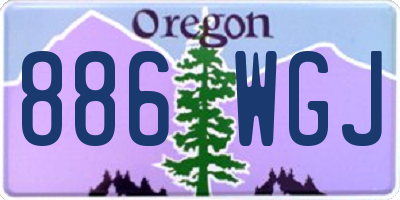 OR license plate 886WGJ