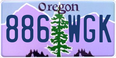 OR license plate 886WGK