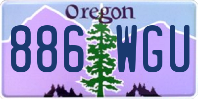 OR license plate 886WGU