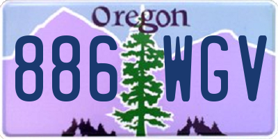 OR license plate 886WGV