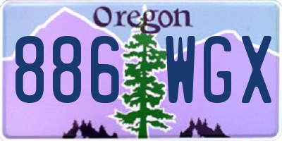 OR license plate 886WGX