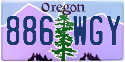 OR license plate 886WGY