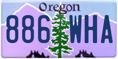 OR license plate 886WHA